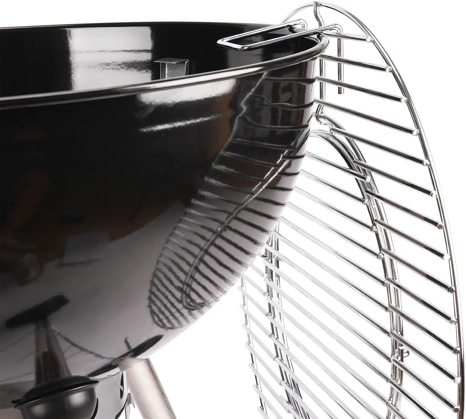 Barbecue a Carbone Kansas Ø57cm con Termometro Integrato e Griglia in Acciaio Cromato