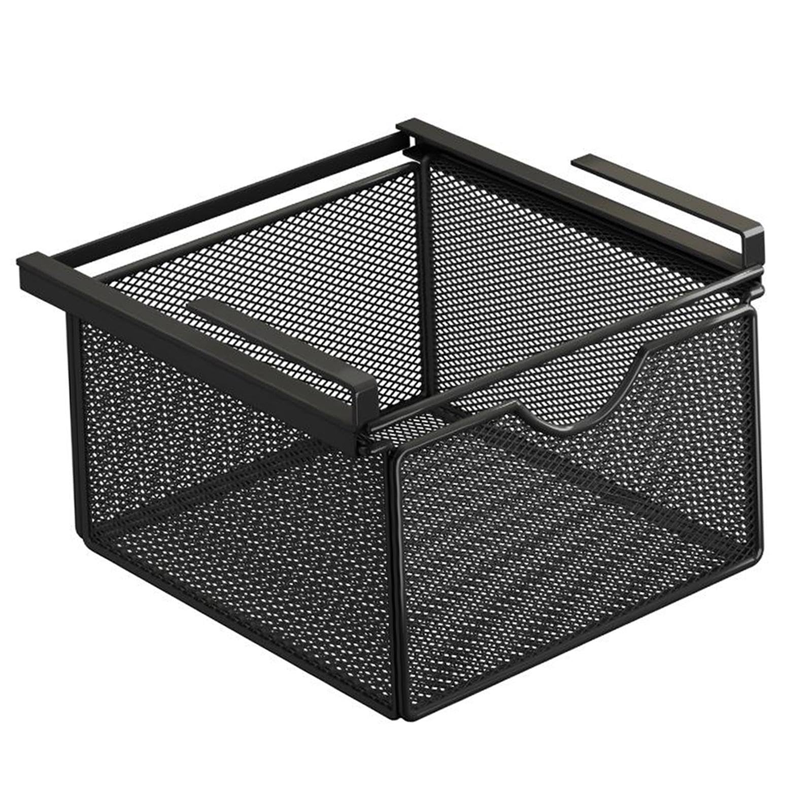 Cesto portaoggetti in Filo Metallico da Appendere sotto la mensola per cassettiera, Armadio, Lavanderia, Camera da Letto, Cucina - Cesto portaoggetti in Filo Metallico Robusto e salvaspazio
