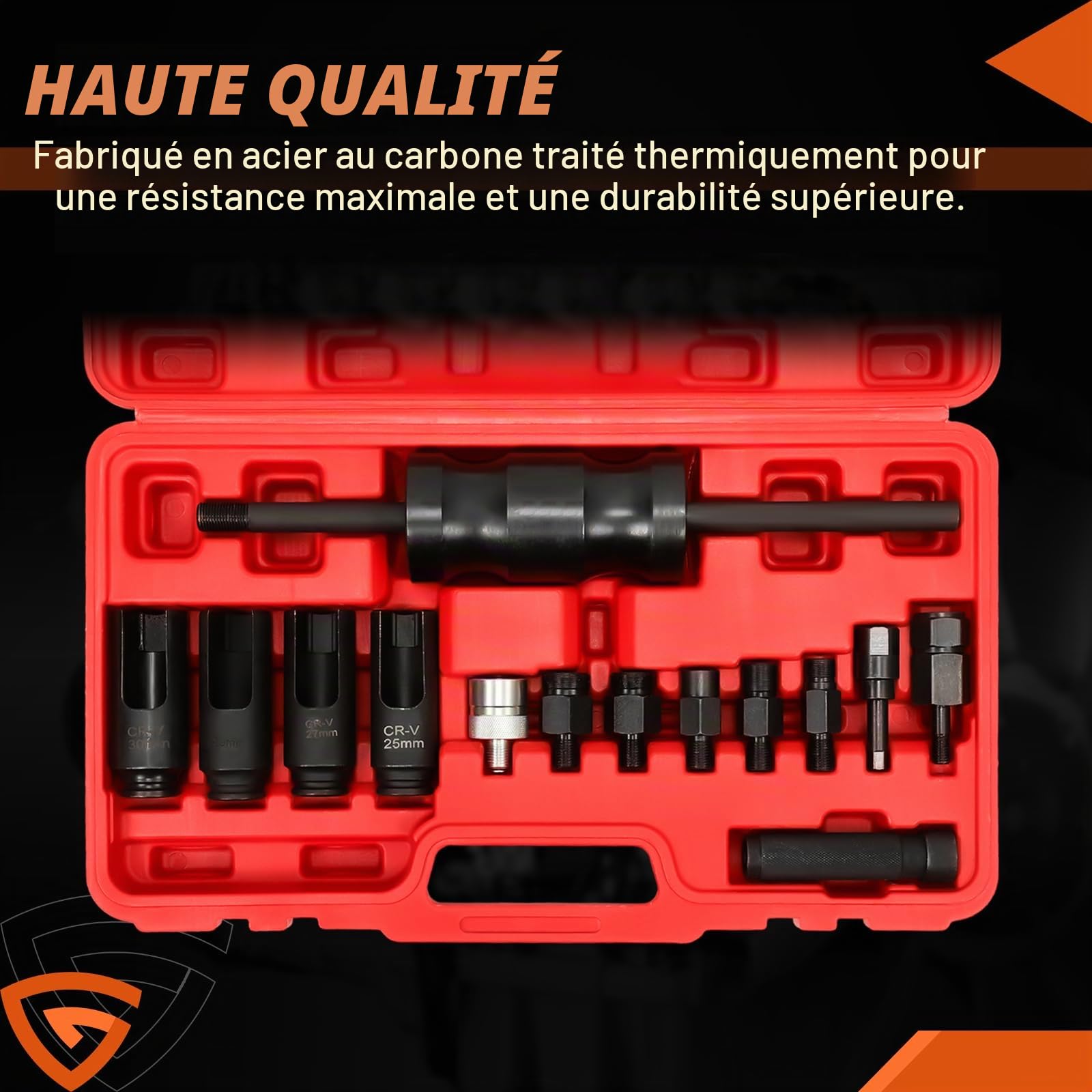 GEARMONSTER 14 pièces extracteur d'injecteur diesel CDI, ensemble d'outils d'extraction d'injecteur, extracteurs d'injecteurs de carburant