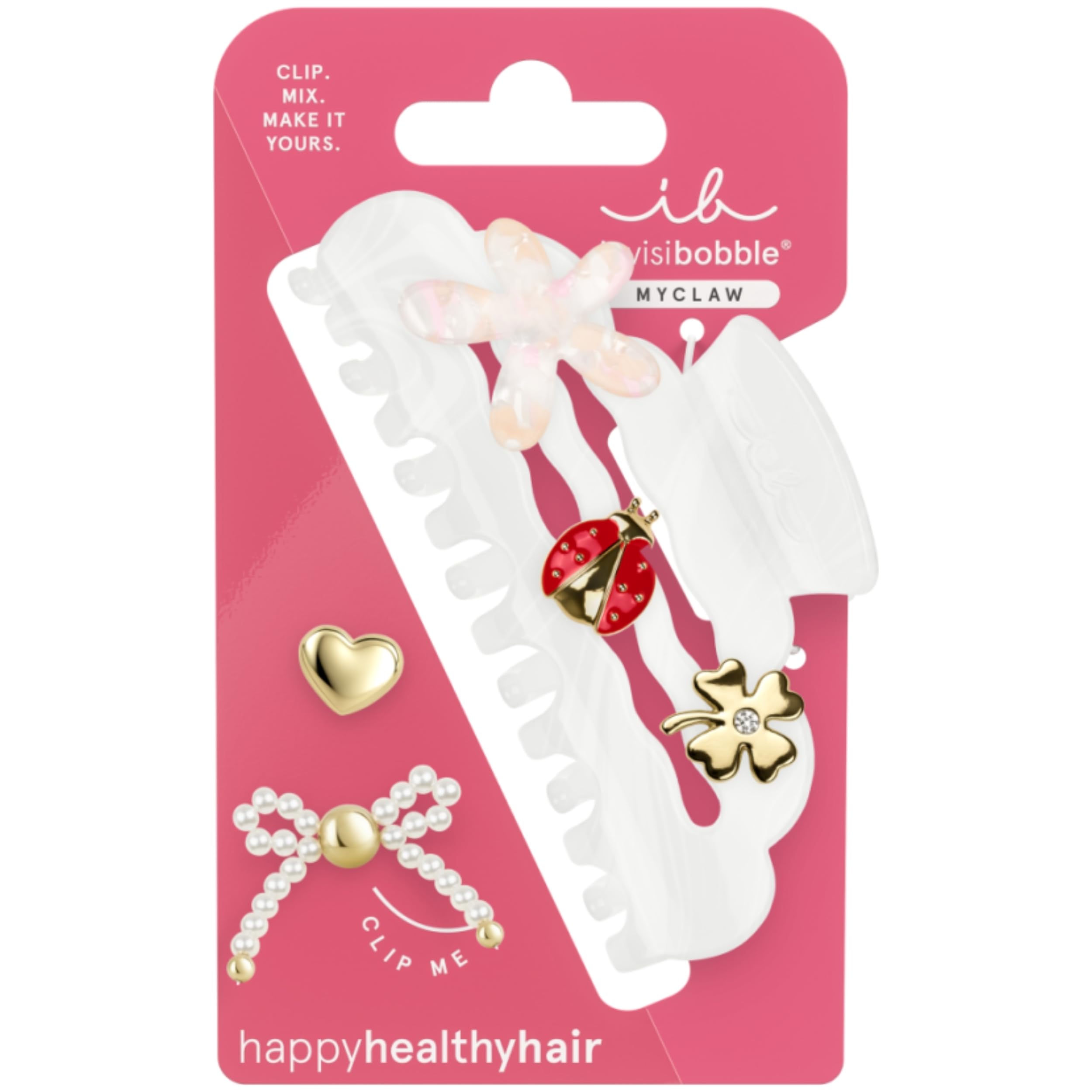 Invisibobble MyClaw Full of Charms Haarspange perlmuttweiß