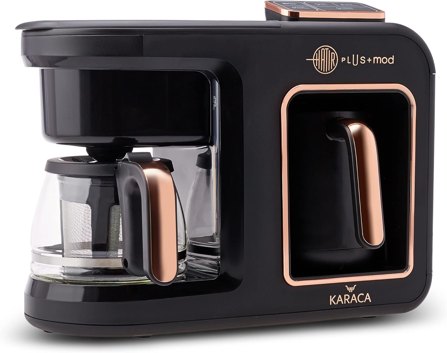 KARACA Hatır Plus Mod 5 in 1, 750ml Tea/Filter Coffee & Turkish Coffee Maker Black Copper, Tea, Milk Drink Heating, Turkish Coffee, 1385W, 5+5 Cups, Coffee Maker with Milk Frother, Brewer, Tea-pot 5 714MWY6Z7EL. AC SL1500