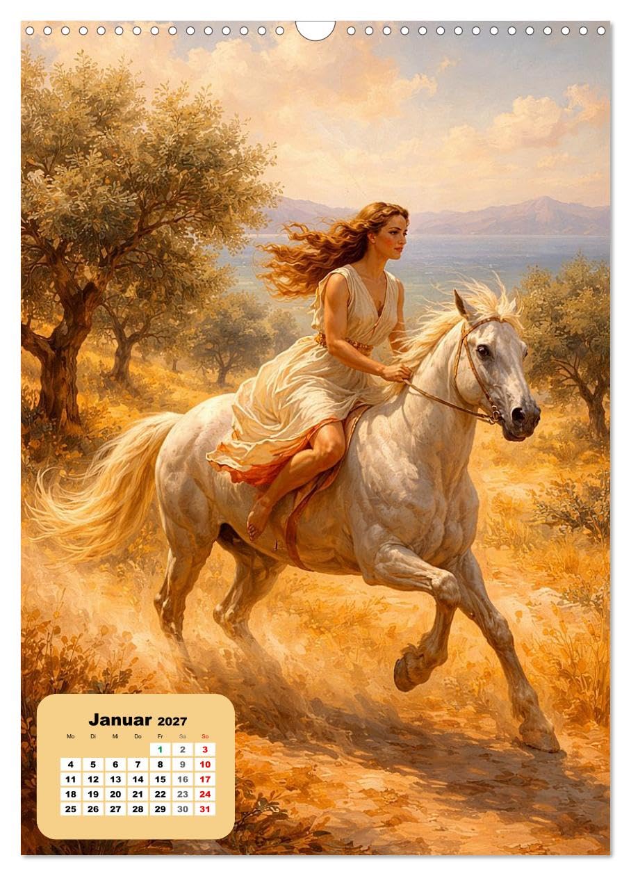 Reiterinnen durch die Jahrhunderte (Wandkalender 2027 DIN A3 hoch), CALVENDO Monatskalender: Eine Zeitreise durch weibliche Reitkultur und Mode (CALVENDO Kunst)