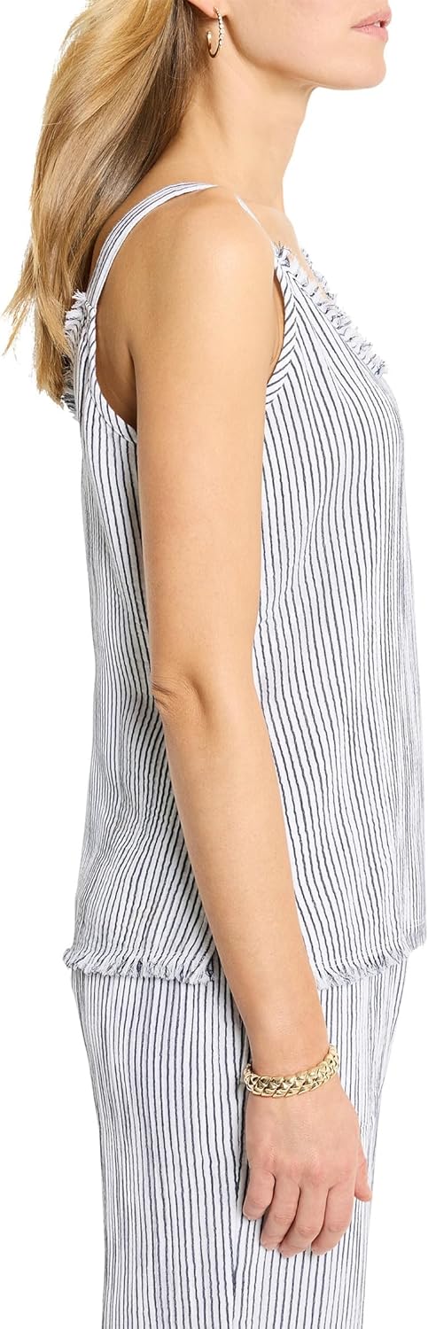 NIC+ZOE Women's Petite Pin Stripe Gauze Tank - Image 2