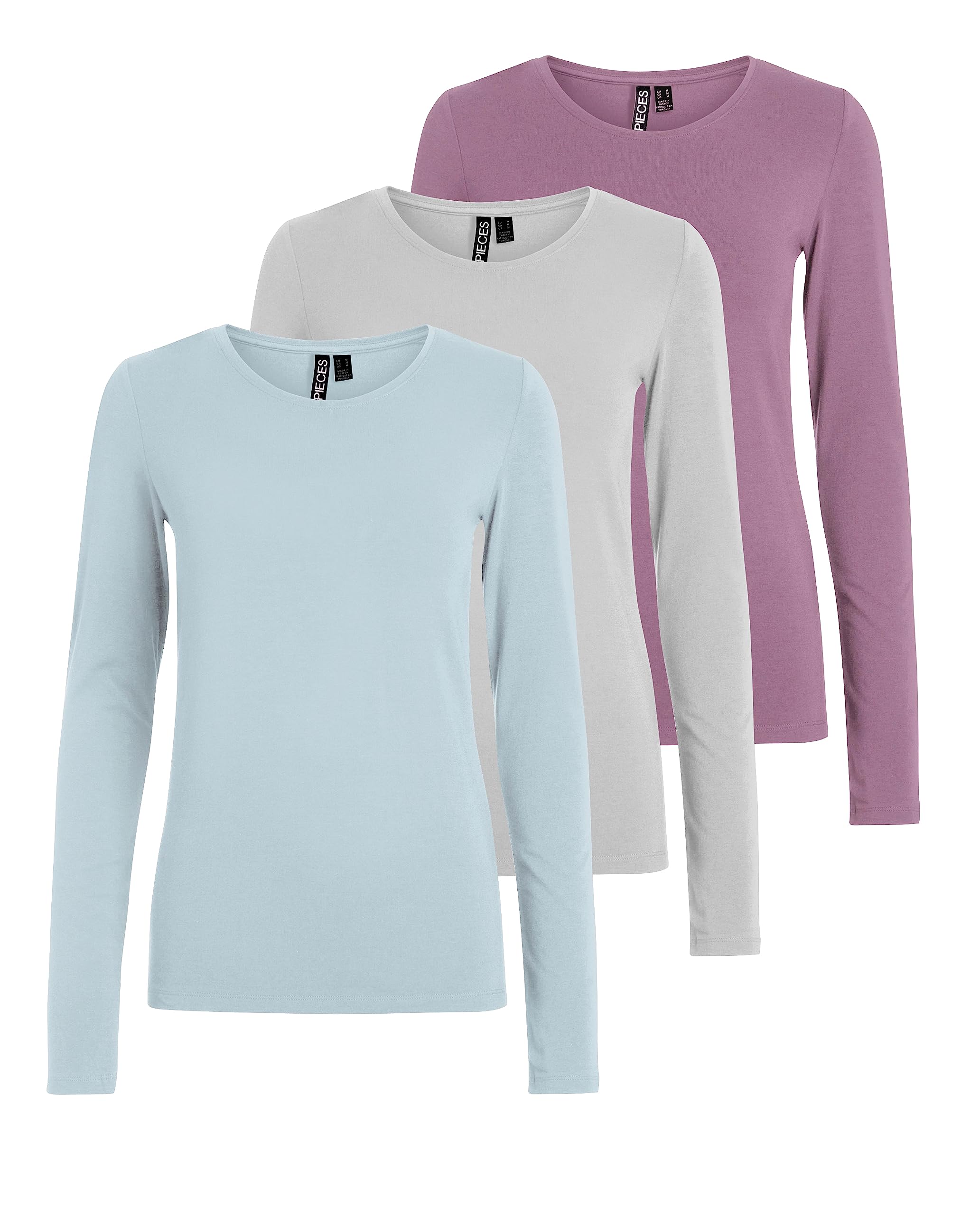 Pieces Pcsirene Ls Tee Noos T-Shirt Manches Longues Femme