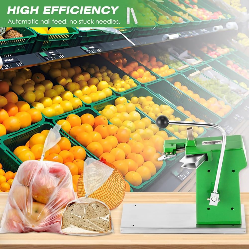 Macchina per morsetti per salsicce, sigillatrice manuale a forma di U con valvola di regolazione del chiodo in alluminio per lavorazione alimentare, supermercati e caffetterie