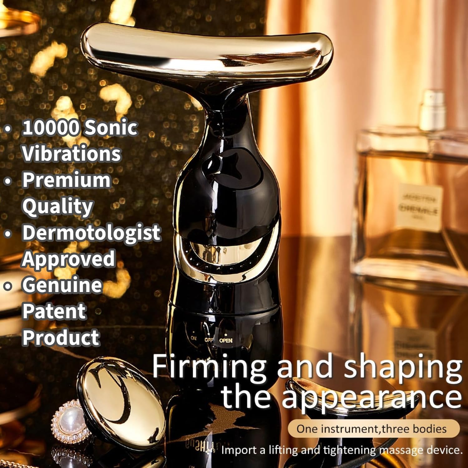 VORTEXA 3 in 1 Anti Wrinkles Face Slimming Neck Eyes Massage Vibration Facial Massager for Skin Care,Face Sculpting Tool Multifunctional Neck Face Massager Beauty Device,Neck Tightening Device Face Lift Tool 2 714MXHoolVL. SL1500