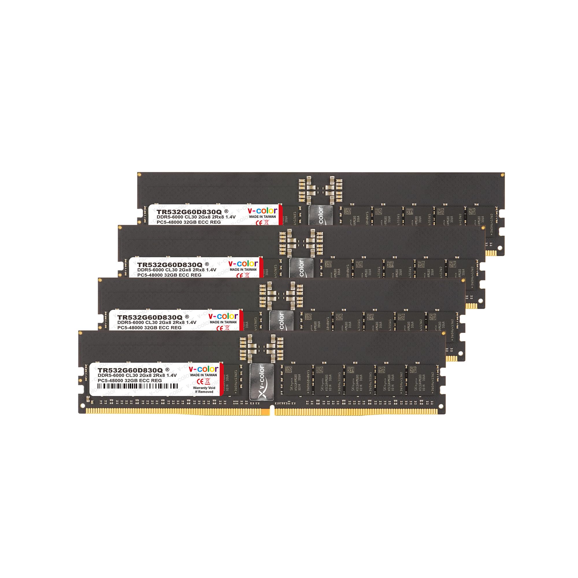 v-color 16gb×2 DDR5 未使用 V-Color DDR5 256GB (64GBx4) 6000MHz CL32 Overclocking R-DIMM