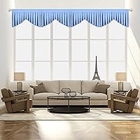 Vista 10 de Cenefas de Cortina Beige para Sala de Estar - Cenefa con Bolsillo para Varilla para Cubiertas de Ventana, Cortinas de Ventana para Dormitorio