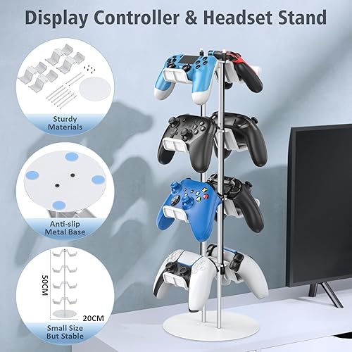 Miniatura 5 de Kytok Gamer Gifts, Headset Stand 4 Tiers with Cable Organizer, Controller Stand Compatible with PS5XboxNintendo SwitchPS PortalPS4, Headset Holder &