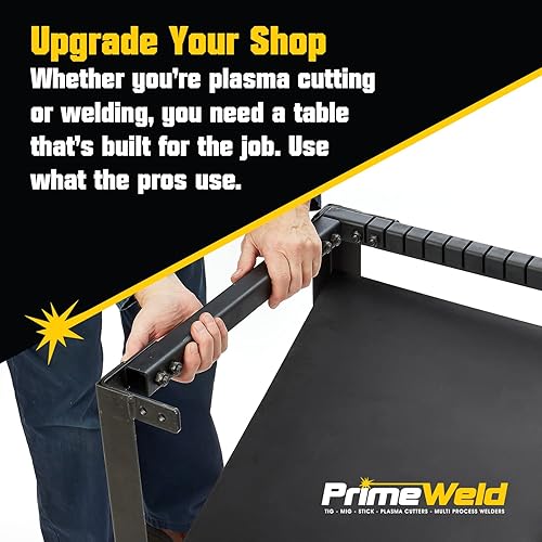 Miniatura 4 de PrimeWeld Mesa de corte de plasma con listones reemplazables, mesa de corte de plasma, equipo de corte, 32 pulgadas de alto x 21 pulgadas de ancho x