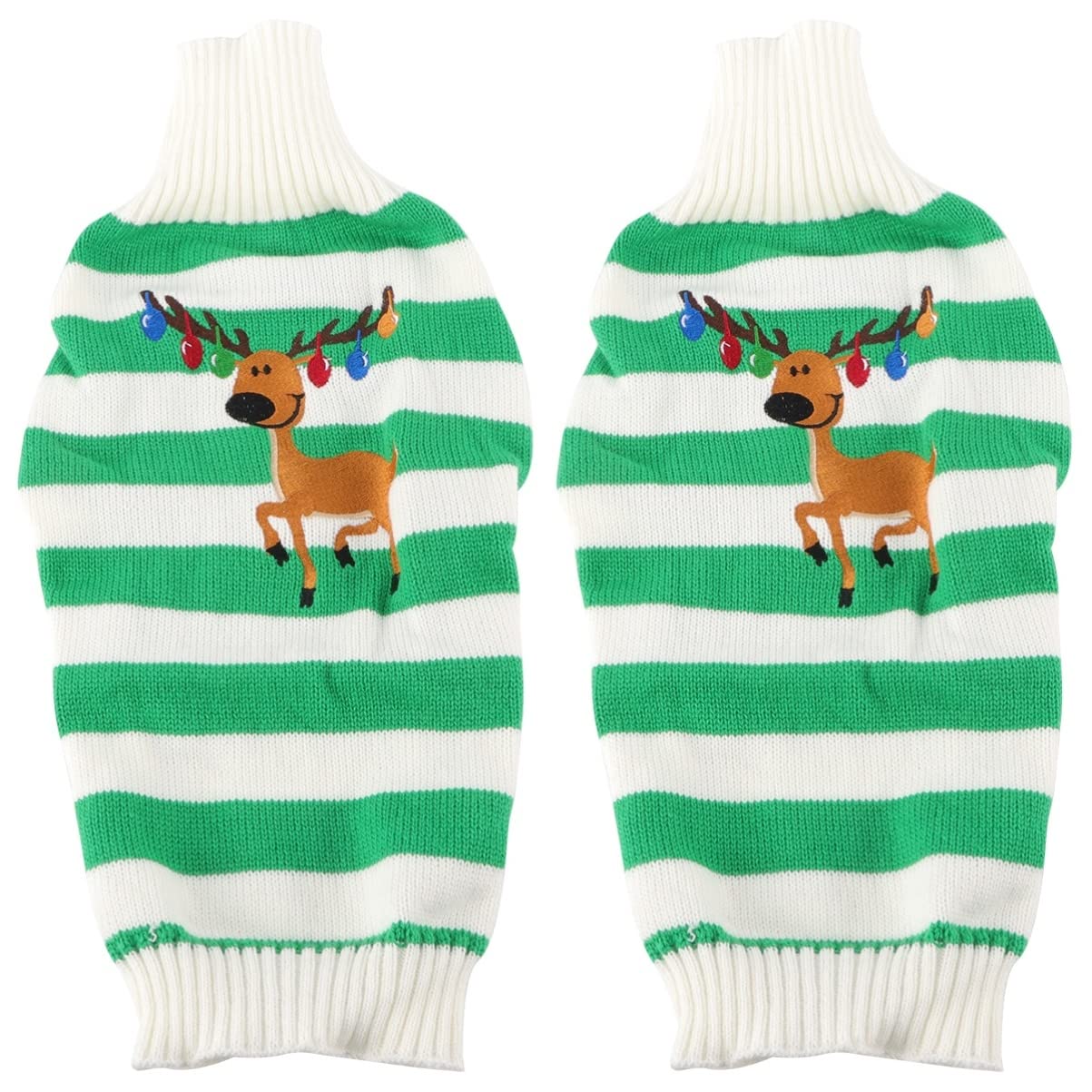 POPETPOP 2pcs Pet Christmas Clothes Winter Dog Sweater Elk Knit for Pet Dogs Sweater for Christmas