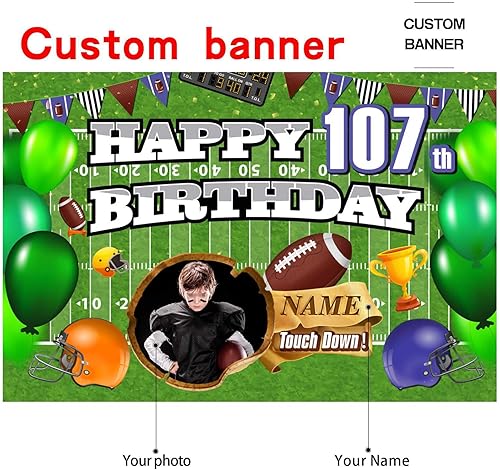 Vista 19 de Cartel personalizado de decoración de cumpleaños número 107 con temática de castillo y princesa, pancarta de tela personalizada para suministros