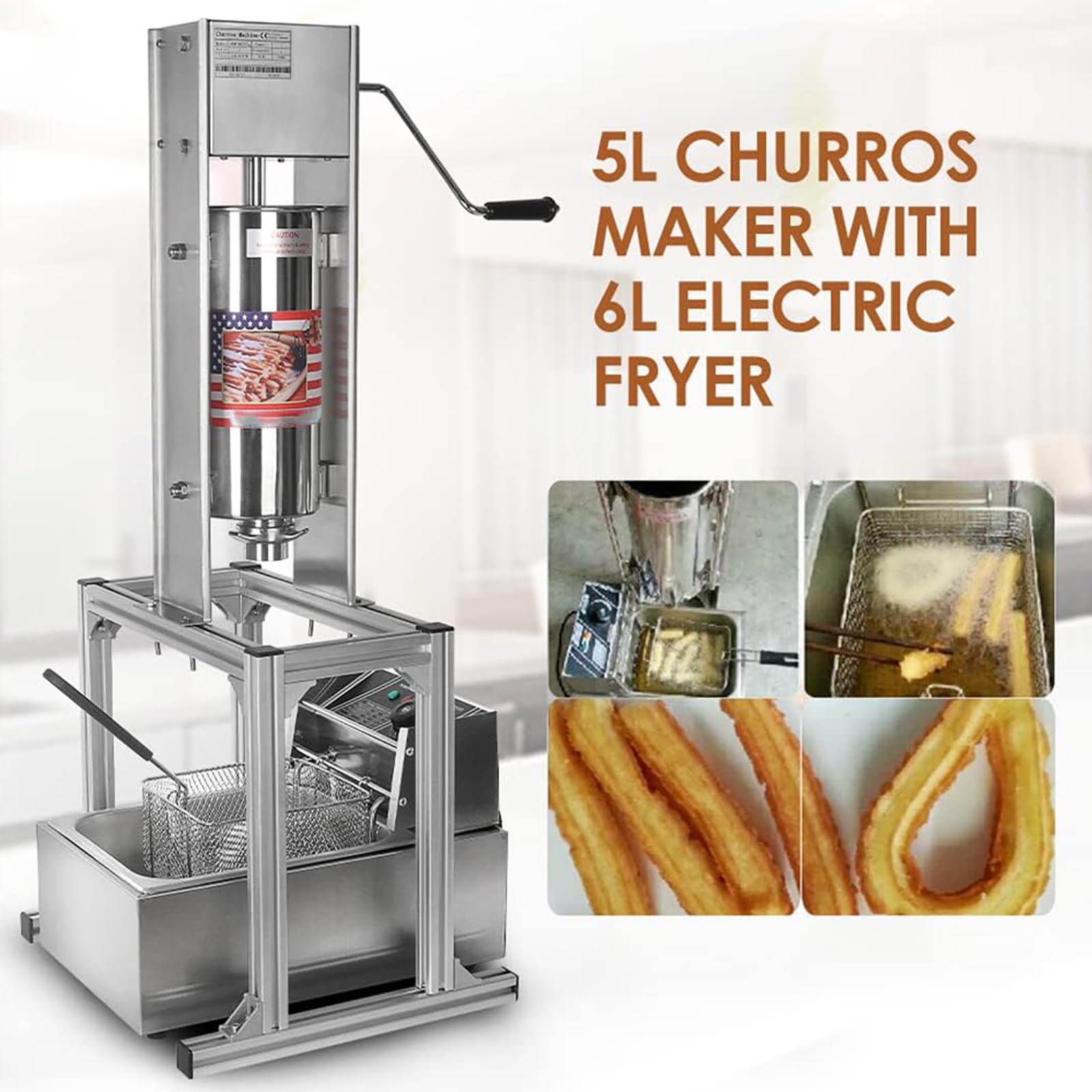 Amazon｜5Lドーナツチュロスマシンメーカー、業務用チュロスマシン、4