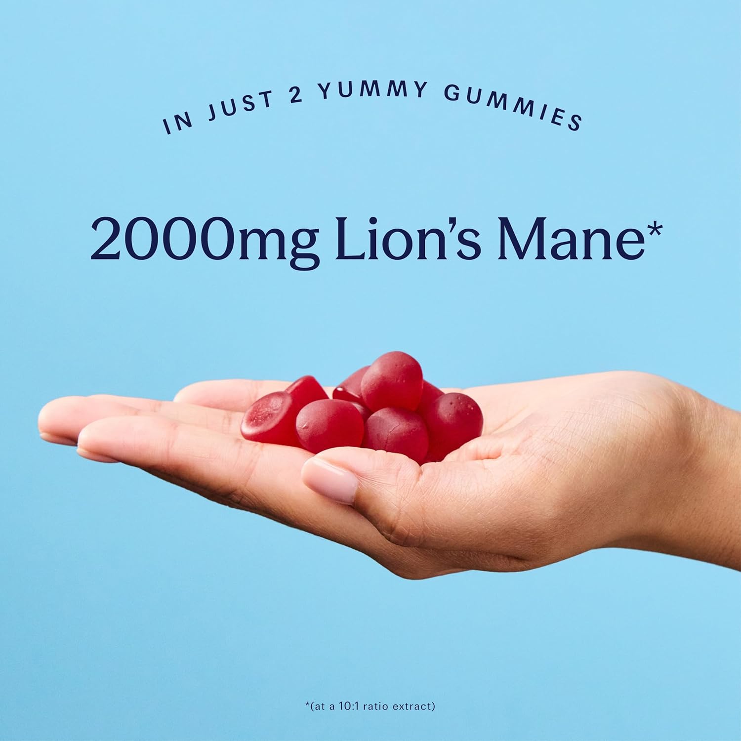 TRIP Lion’s Mane Gummies with 2000mg Lion’s Mane Mushrooms Extract Per Serving, Vegan, Naturally Flavored On the Go Chewable Gummy, Delicious Raspberry Flavor, 1 Bag, 60 Count - Image 3