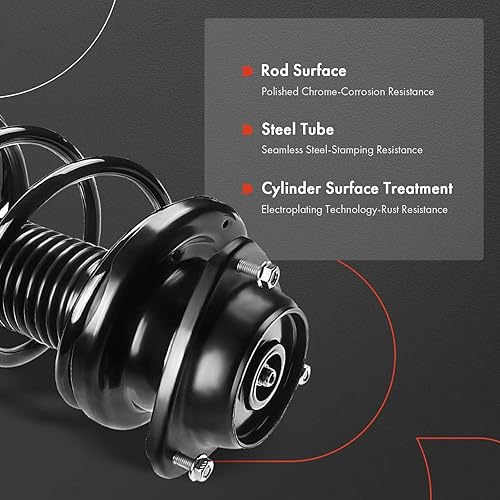 Miniatura 5 de A-Premium Par delantero (2) conjunto completo de puntal y muelle helicoidal compatible con Subaru Impreza 1993-2001, lado del conductor y del