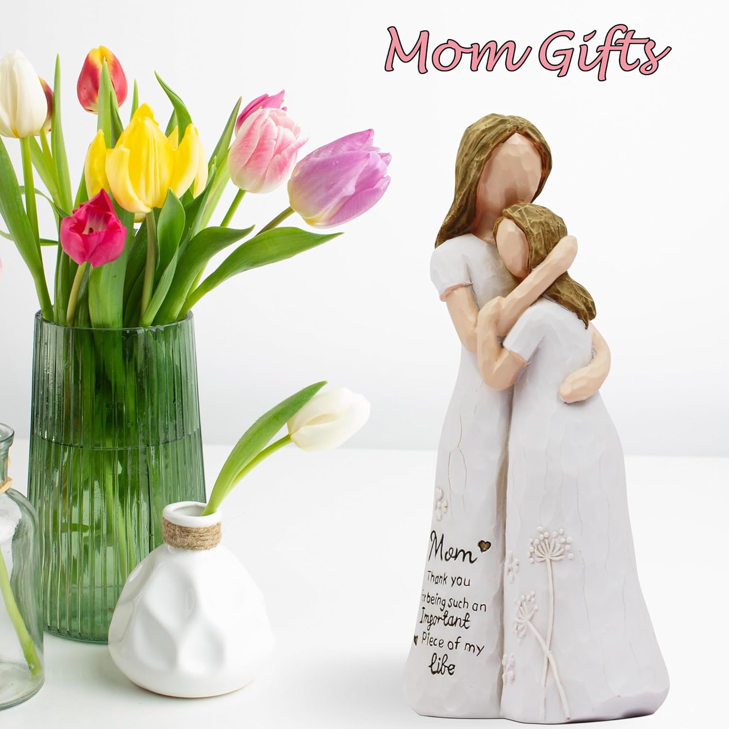 BORLESTA Mothers Day Birthday Gifts for Mom - Mom Birthday Gifts, Mother of The Bride Gift, Moms Gift from Daughters, Mothers Daughter 5.7" Figurines Statue - Image 5