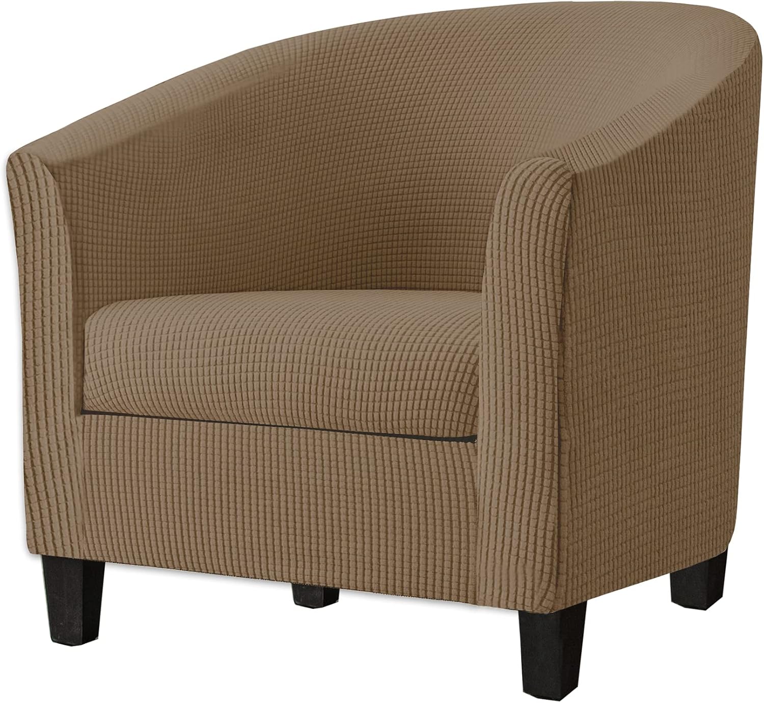 SHILV. HOME Fundas para Sillas De Bañera De 2 Piezas Funda para Muebles Jacquard Elástica/Protector para Sillón Funda Extraíble Lavable A Máquina (Cammello)