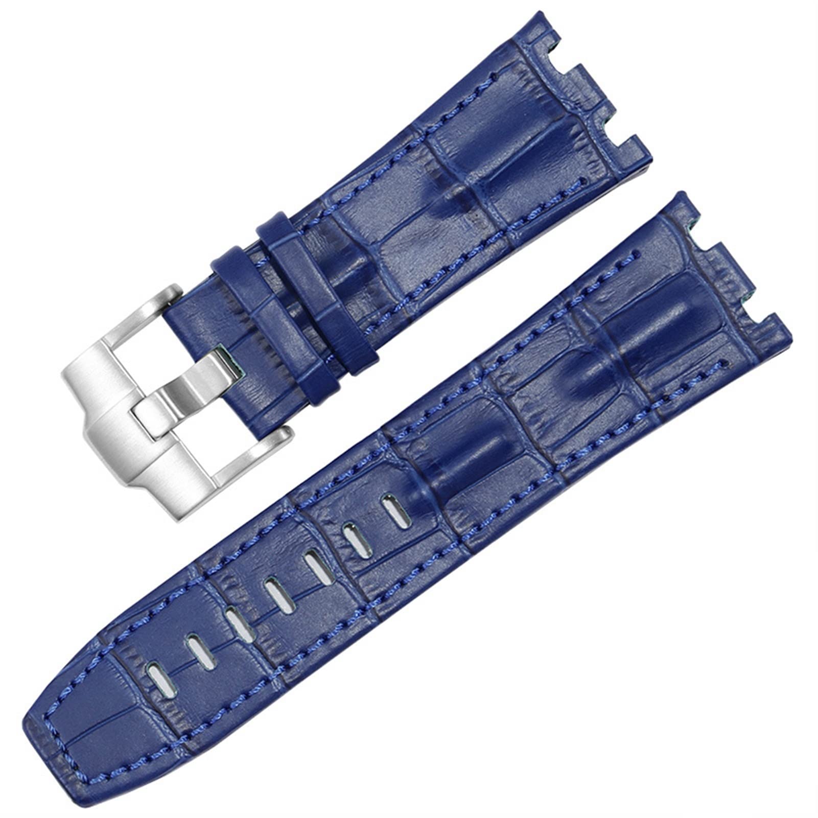 Bracelet de montre en crocodile pour AP 15703 au quotidien : style Royal Oak 28mm - 8