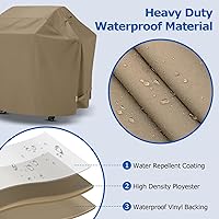 Vista 5 de SunPatio Cubierta de parrilla de 55 pulgadas para parrilla al aire libre, cubierta de barbacoa resistente con costura sellada impermeable
