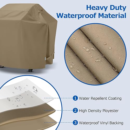 Miniatura 5 de SunPatio Cubierta de parrilla de gas de 55 pulgadas, cubierta de barbacoa resistente mejorada para exteriores con costura sellada impermeable,
