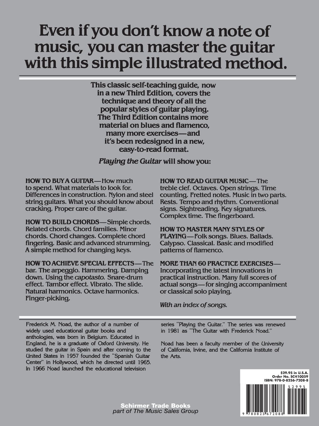 Playing The Guitar: A Self-instruction guide to basic technique and theory
