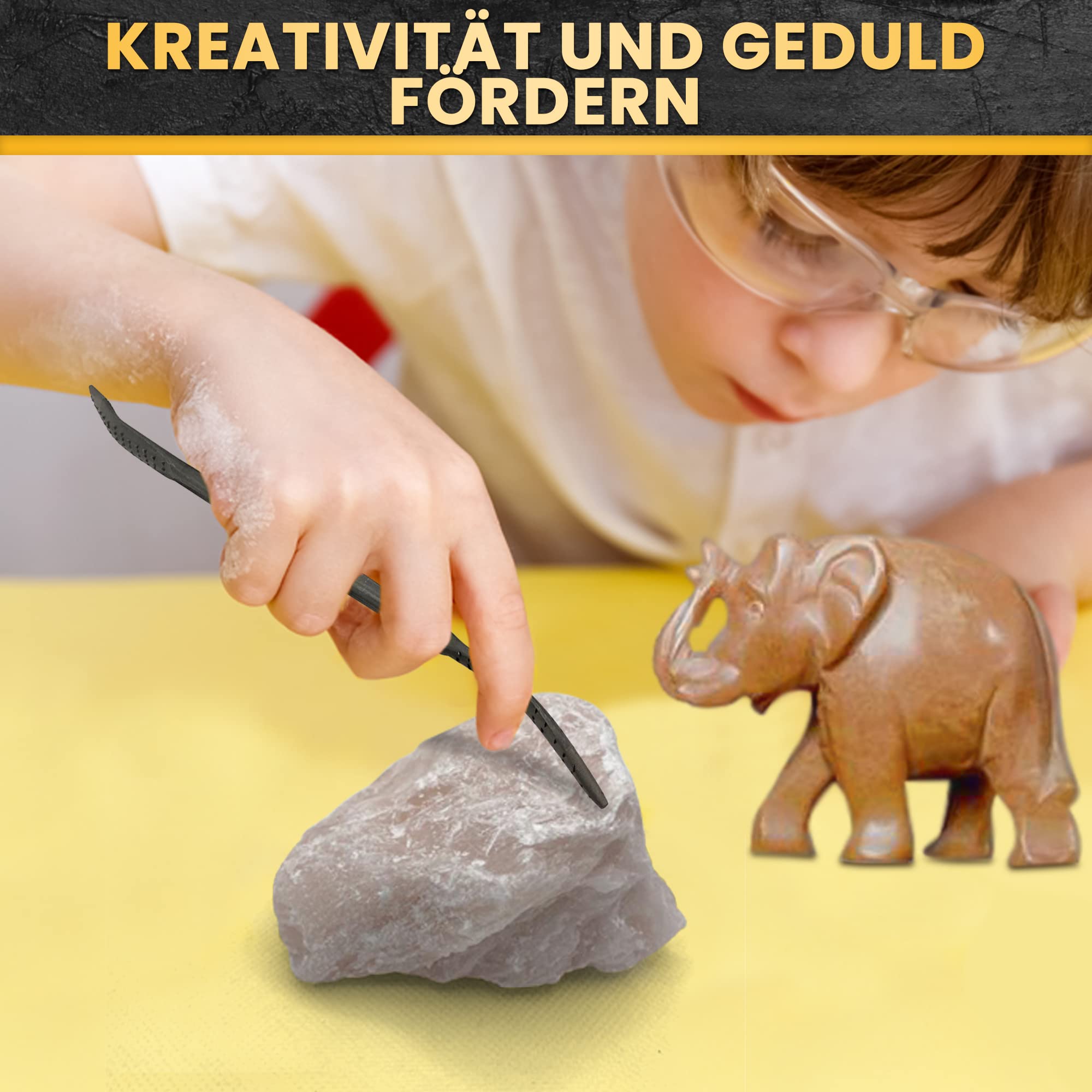 Sheflajor Speckstein-Set inkl. Polierwachs [Made in Germany] / Kreatives Bastelset für Kinder ab 7 Jahren, Mädchen, Jungen & Erwachsene/Fördert Konzentration & Stressabbau