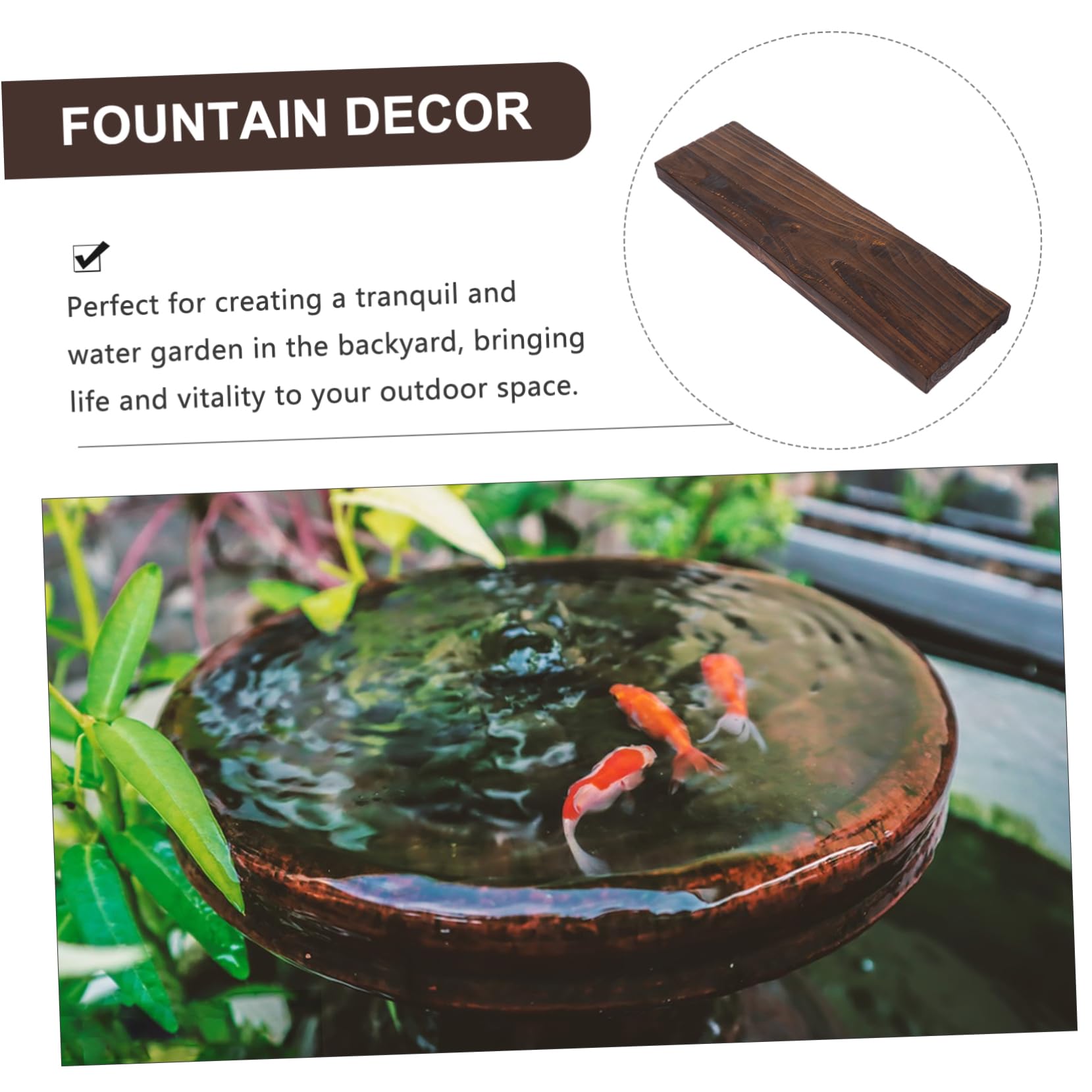CORHAD Elegant Wood Board for Fish Tank Aquarium Landscape Decor Natural Wood Board Prop