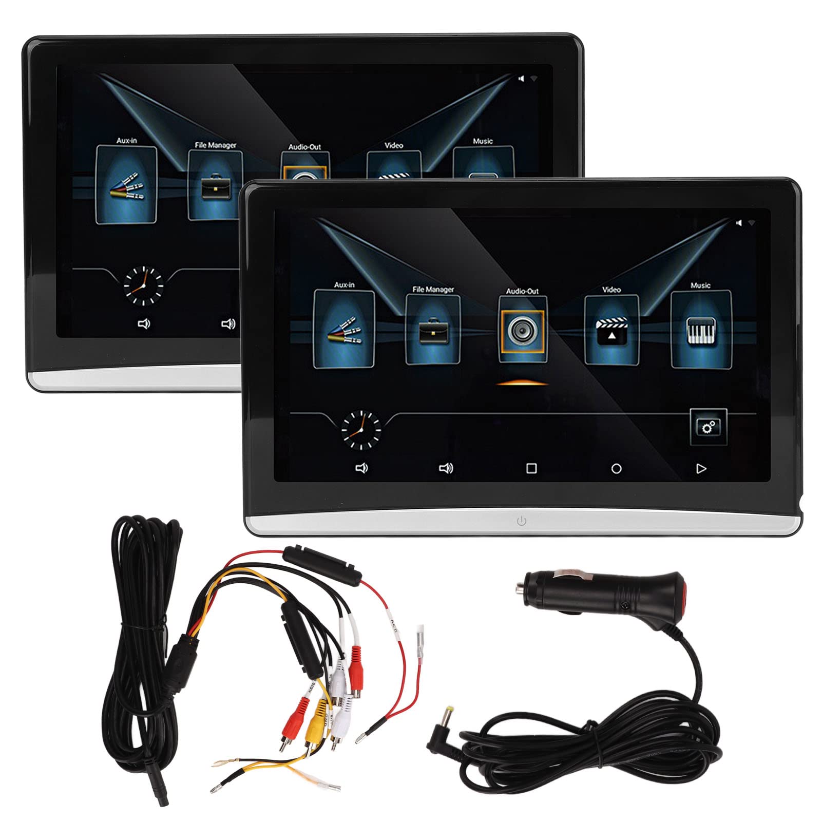 Headrest Monitor, Car Rear Seat Video Screen Android Player 11.3in Touch Display 1080P Compatible with Android 10.0 3G 16G ROM