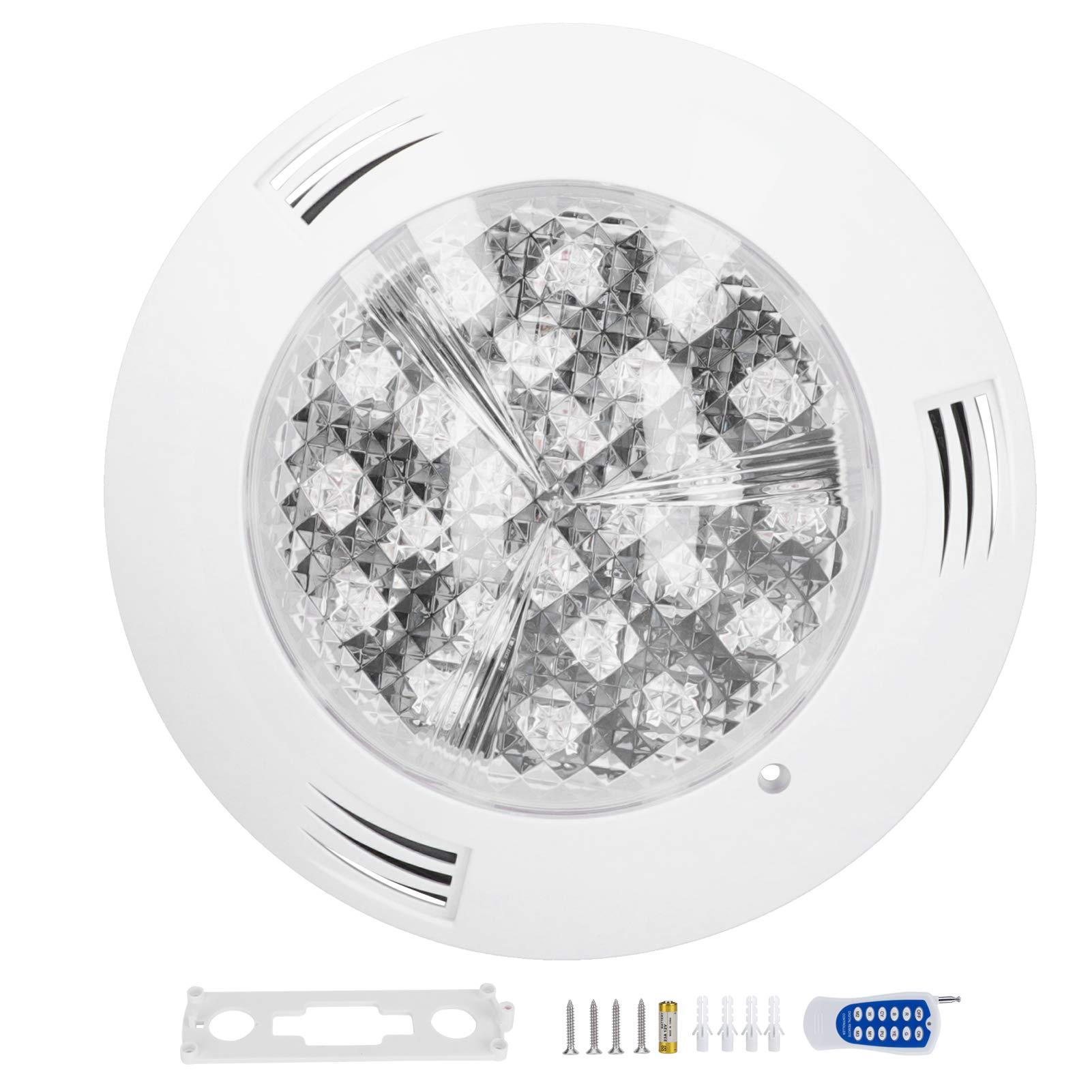 Lampada subacquea RGB per piscina 24LED con telecomando a 12 tasti IP68 impermeabile 24W AC12V