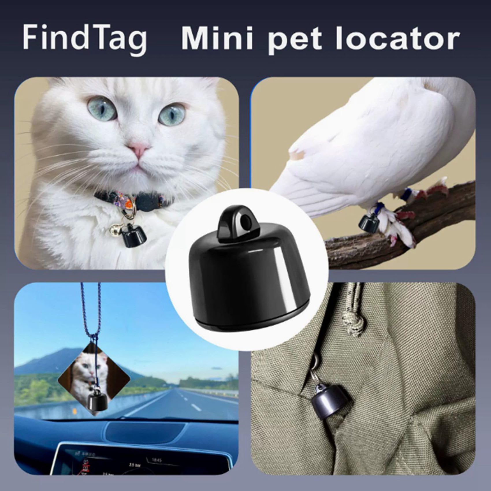 4X Localizador de Mascotas con Posicionamiento Global, Minirastreador GPS para Pájaros y Palomas, para Perros y Gatos, Resistente Al Agua, Seguimiento de Ubicación en Tiempo Real.
