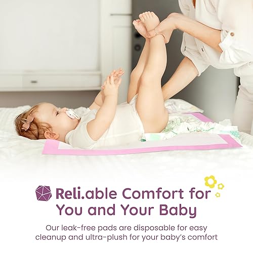 Miniatura 8 de Reli. Cambiadores desechables para bebé (paquete de 220)  Cambiadores de pañales desechables, 13 x 18 pulgadas  Forros superabsorbentes, a prueba de