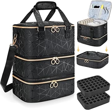 Large Nail Polish Organizer Bag Holds 84 Bottles Nail Polish Bag