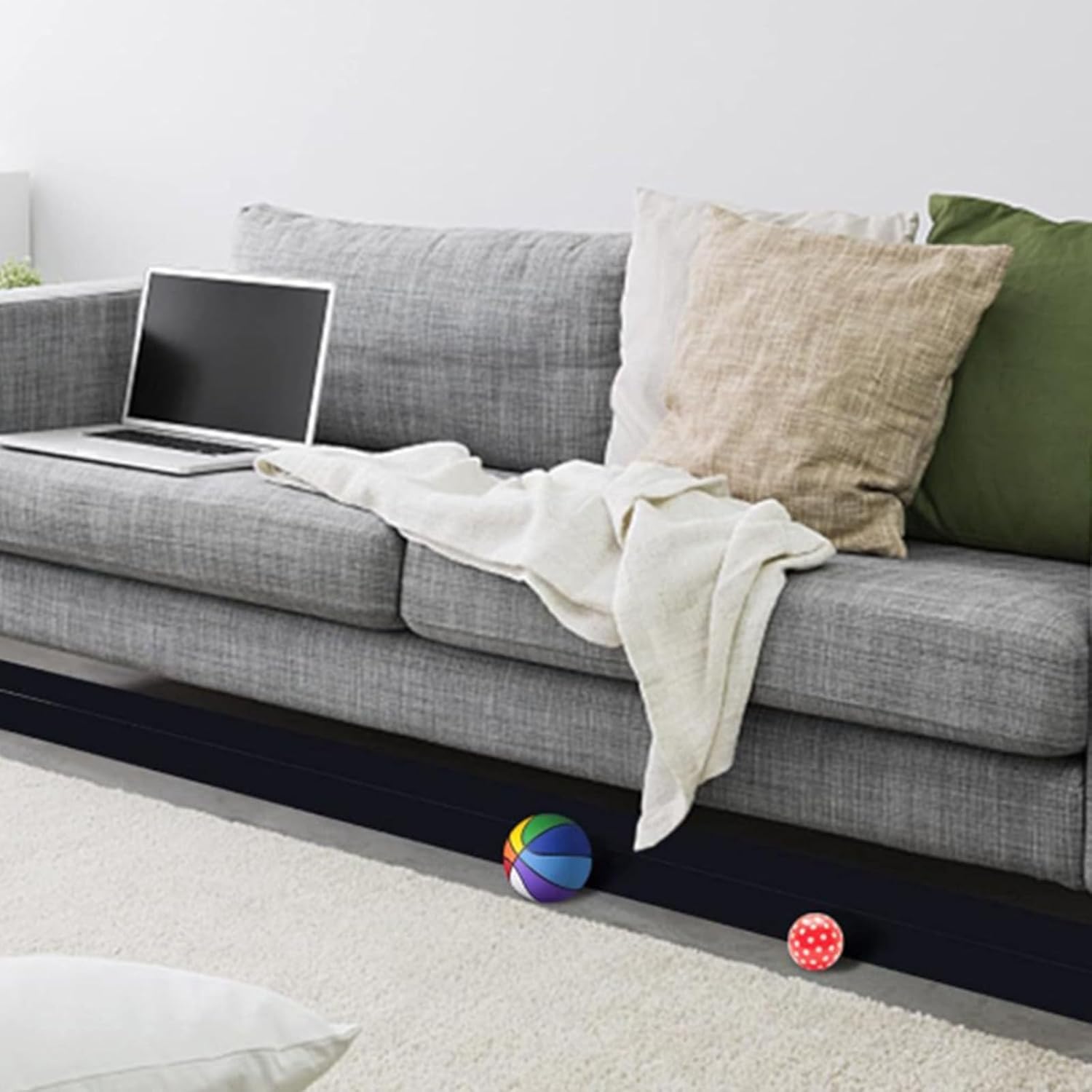 Flexible Sofa Guard Block Pet Access Under Bed Adjustable Edges Covers Childproof Prevention Furniture Protector No Tool Installation Sofa Guard Shielding