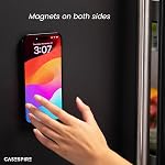 Dual-Sided Magnetic Silicone Phone Grip for MagSafe iPhone Case | Double sided magnets for attaching phone onto a metal surface; Remove for wireless charging; Compatible with MagSafe cases