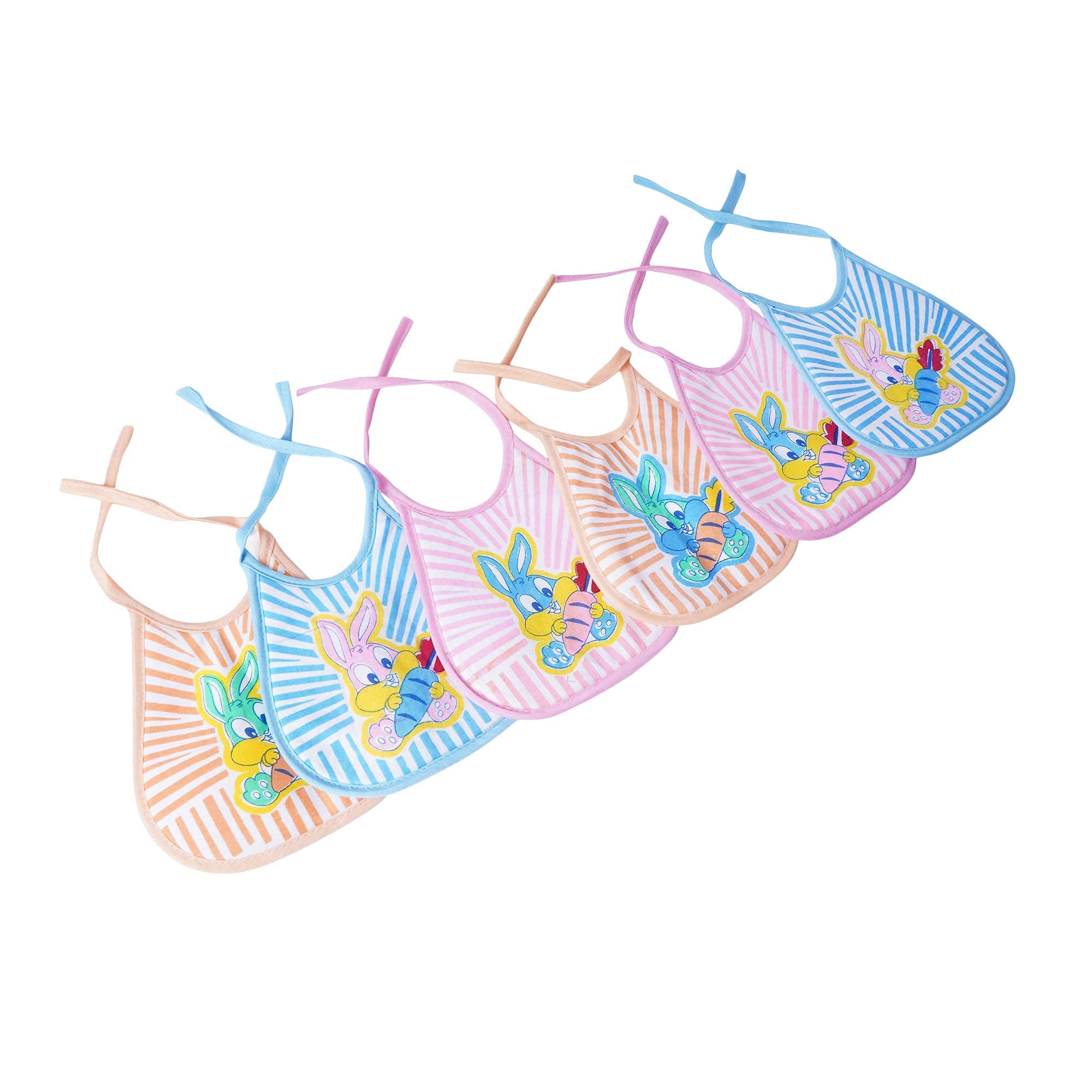 Da Anushi Soft Cotton Washable & Reusable Multicolor Highly Absorbing/Comfortable and Easily Adjustable Feeding Bibs In Apron Style For Babies,Toddlers,Infants-picture-20