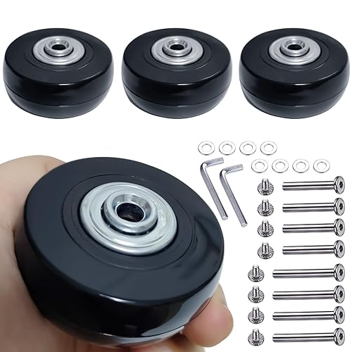 Ruedas de repuesto para maleta de equipaje, diámetro de 1 34 pulgadas, resistentes al desgaste, ruedas de repuesto de equipaje, ruedas giratorias de