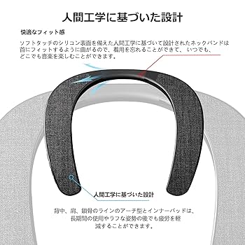 Amazon.co.jp: Smalody ネックスピーカー Bluetooth ワイヤレス
