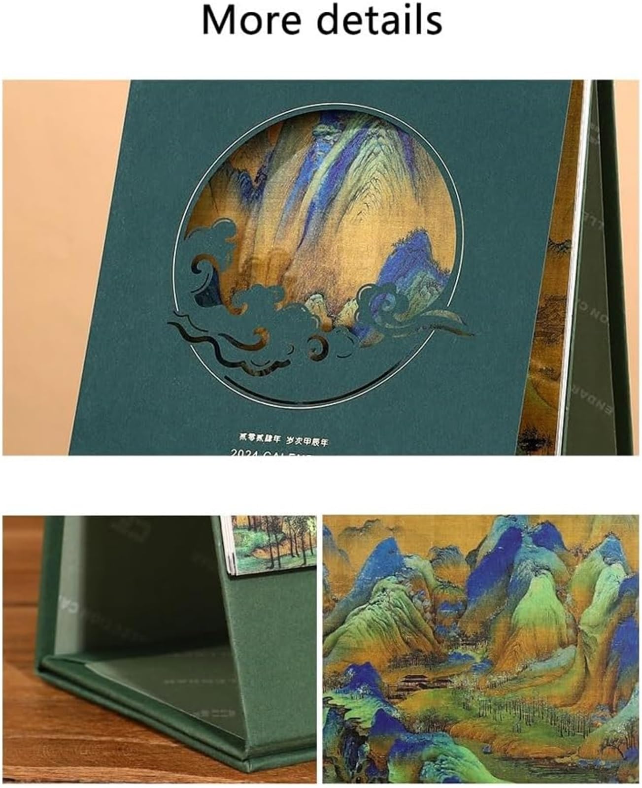 Familienplaner Kalender 2024 Wandkalender Im Chinesischen Stil 2024, Tischkalender, Schreibtisch-Ornamente, Büro, Personalisierbar Kalender 2024 (Color : 1pcs)