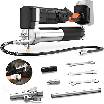 Clatoon Electric Grease Gun Kit Compatible with Ma-ki-ta 18V BatterryOnly Tool, 39.4" Hose and Multiple Coupler, 10000 PSI Cordless Grease Gun for Tractors, Trailers, and Heavy Equipment