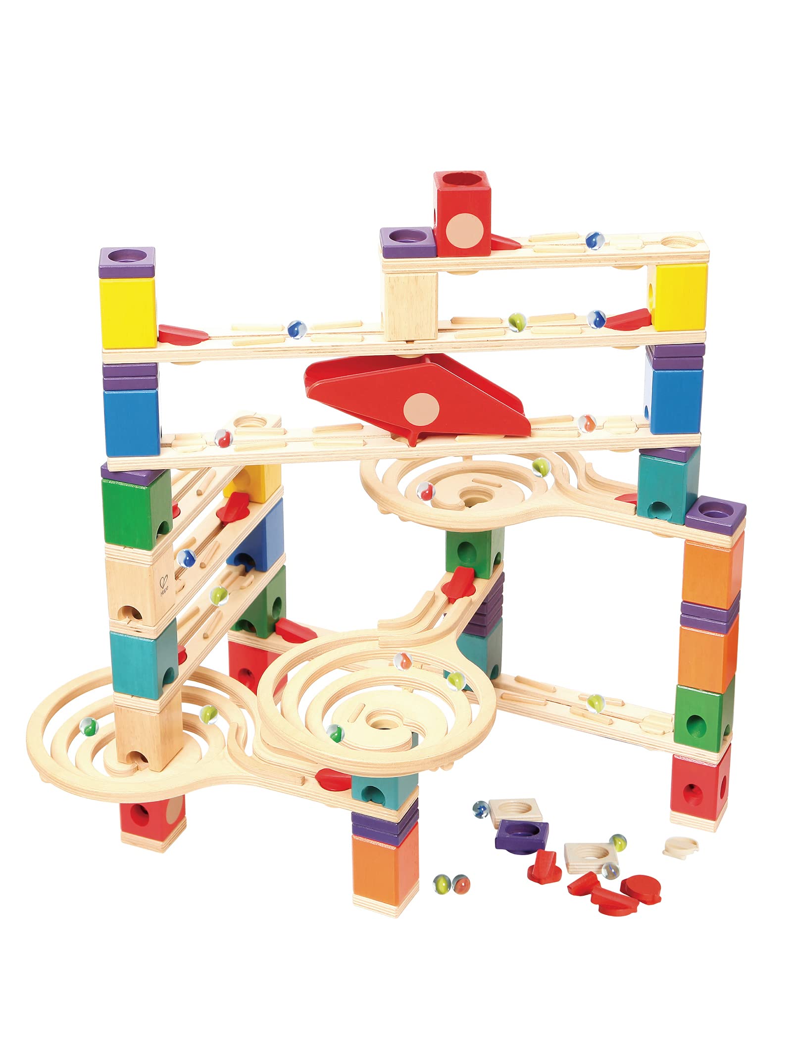 Hape Wooden Quadrilla Marble Run Challenger Construction With