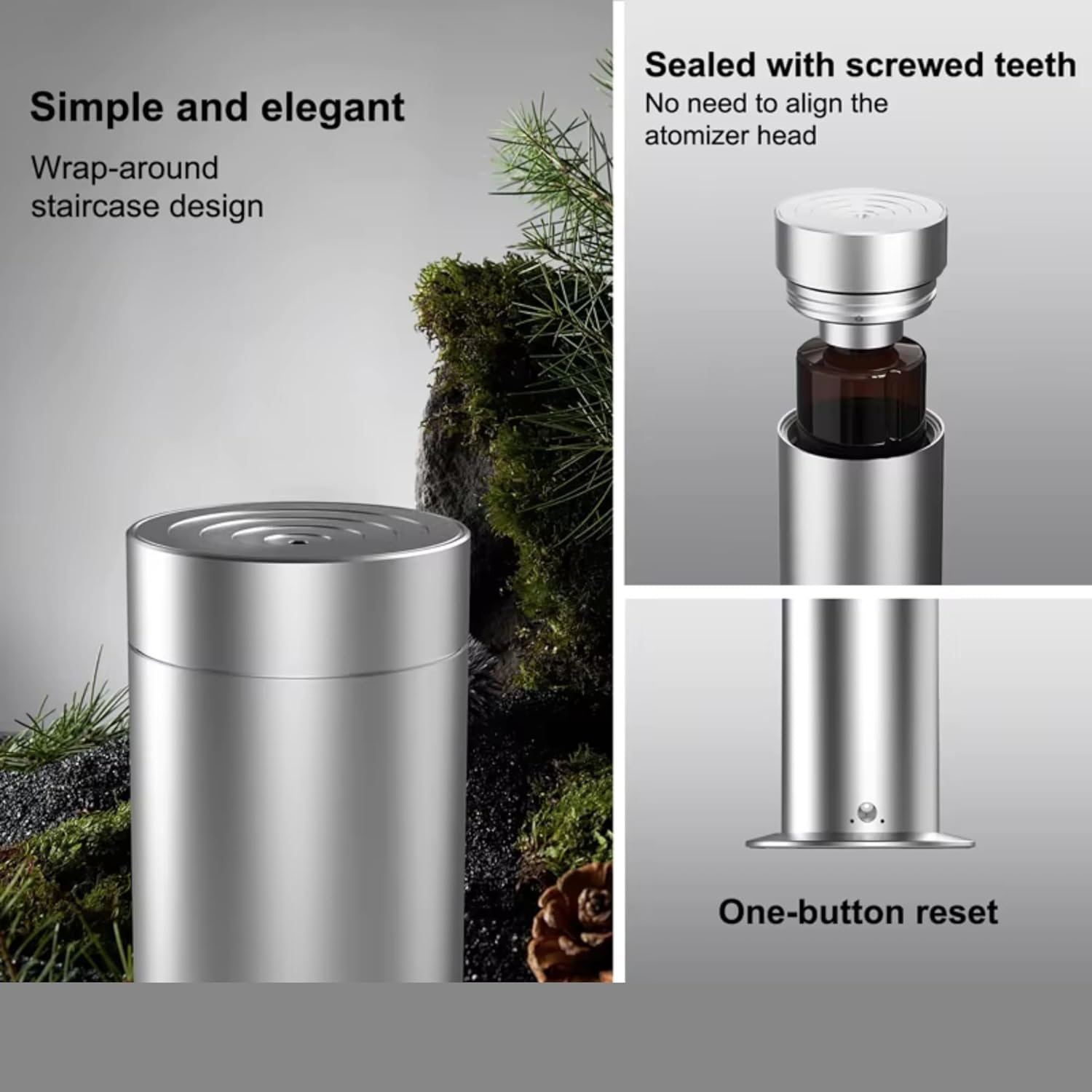 Electric Waterless Essential Oil Diffuser Starter Kit - Covers Up to 1000 Sq Ft - Essential Oil Diffuser for Large Rooms - Hotel-Inspired Home Aroma - Remote Control + 5 Premium Scent Oils Included - Image 5