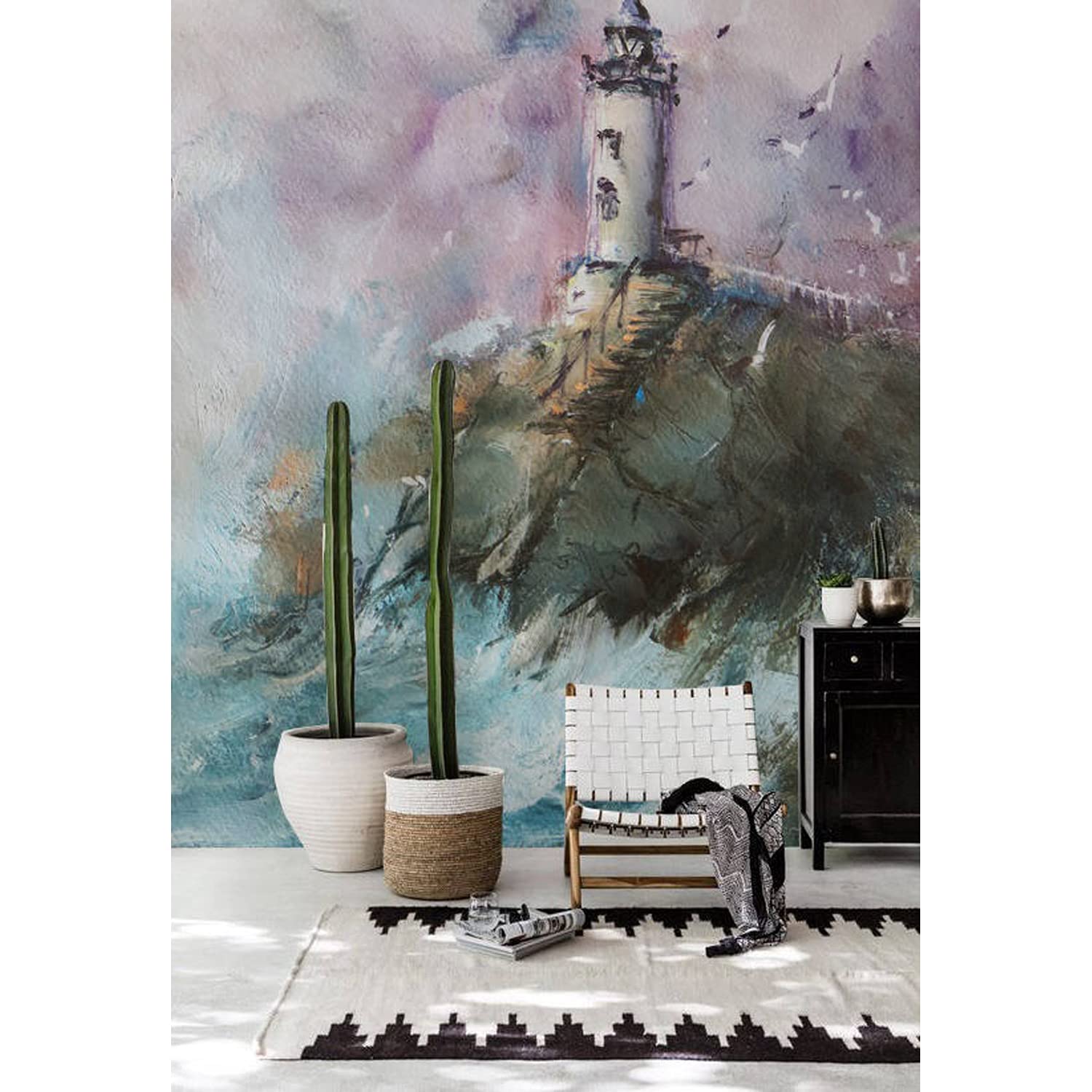 Papier peint décoration intissé paysage pour mur de chambre et meuble