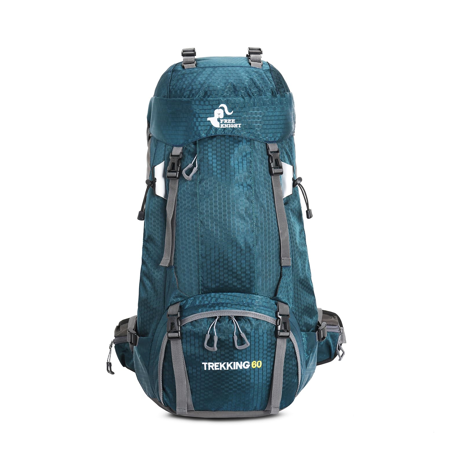 60L Zaino da Trekking Zaino Grande Impermeabile Zaini con Copertura per la Pioggia Donna Uomo Backpack per Escursionismo Campeggio Arrampicata Viaggio Turchese