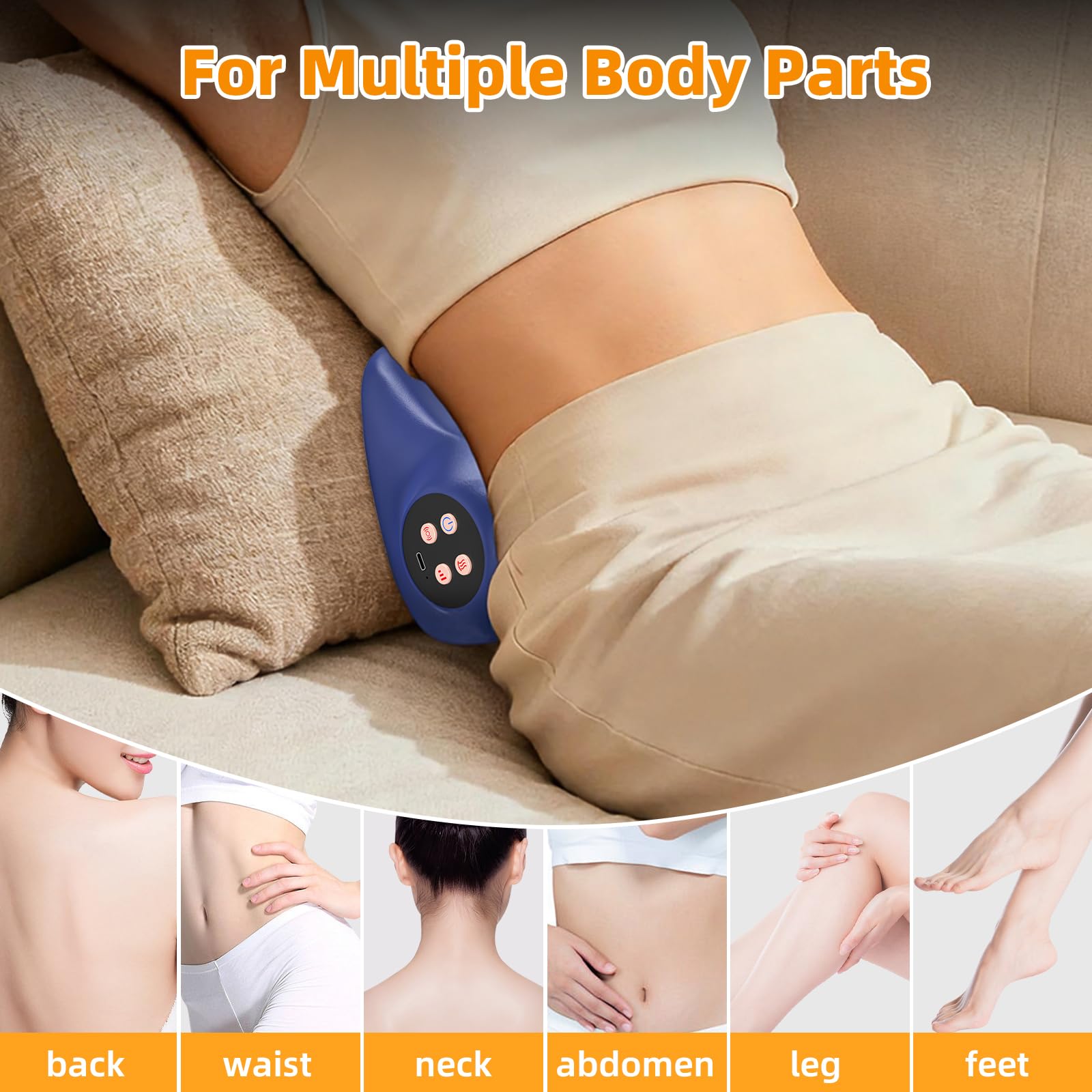Masajeador Cervical y Espalda InaláMbrico para Dolor 3 EN 1 Masajeador Cervical con Calor y Vibración Alivia las Molestias con el Masajeador de cuello y cervicales y Espalda