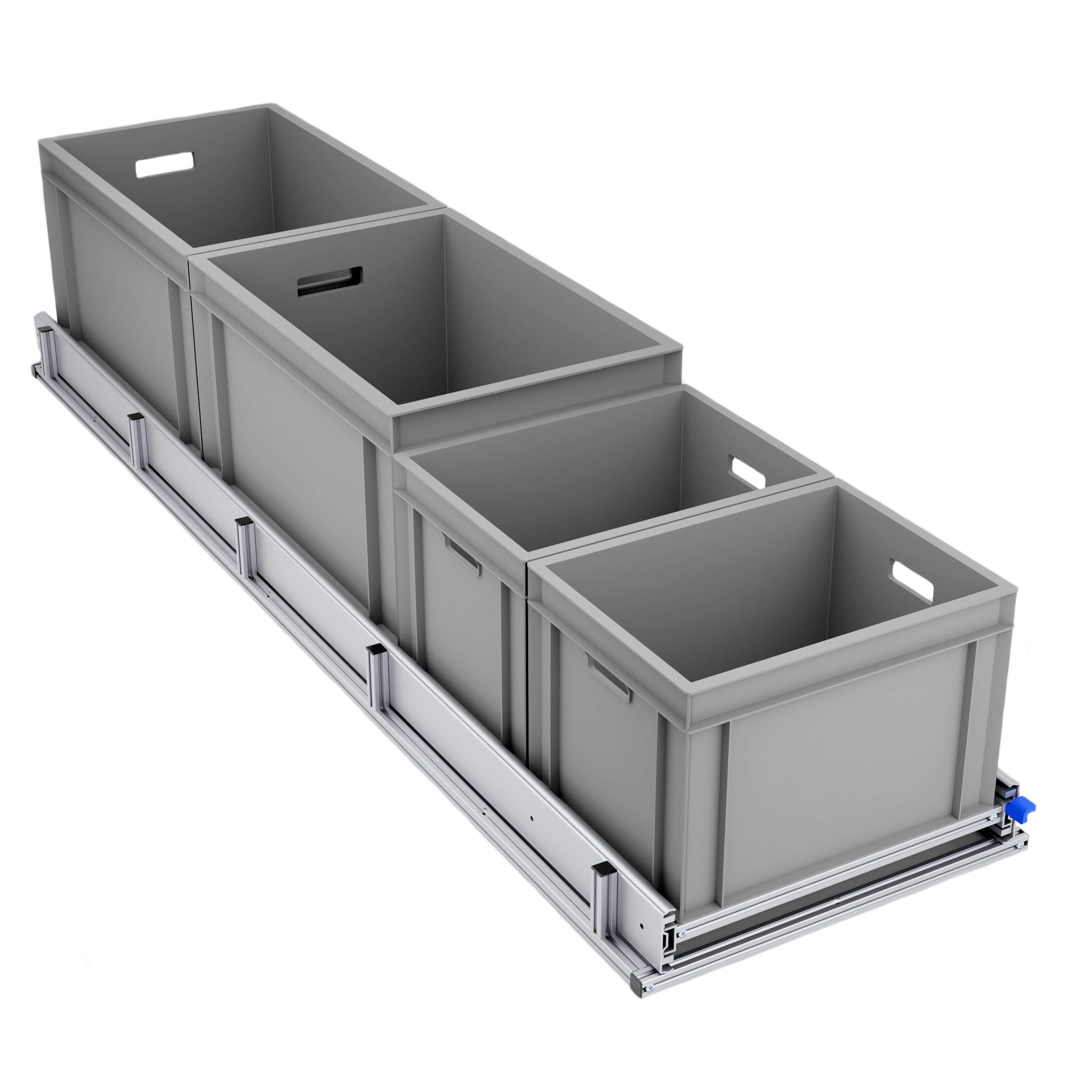 XXL Heckauszug für Kastenwagen - 180cm Schwerlastauszug - Einhandbedienung - Vollauszug Camper Heckgarage (180x40cm)