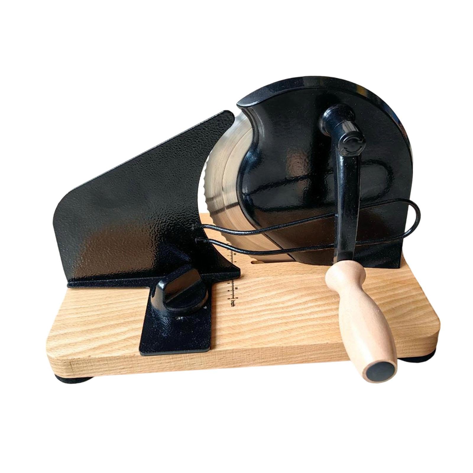 Manueller Brotschneider mit Saugnäpfen, einstellbare Breite 32 cm (12.6 inch), Metall & Holz