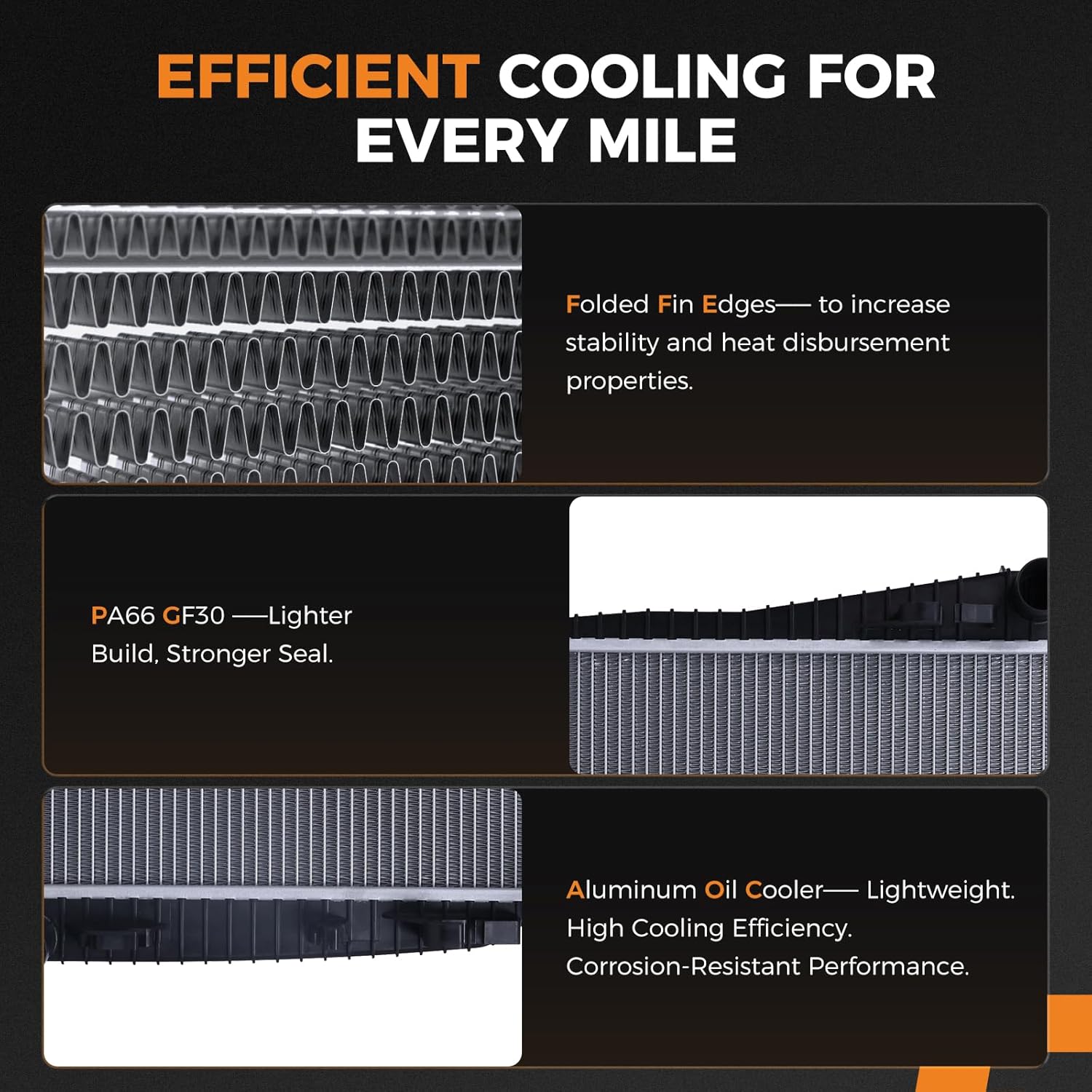 autoexact Radiator for 2011-2024 Dodge Durango 5.7L,6.4L/ for 2011-2016 Dodge Durango 3.6L, Engine Radiator Replacement for Car for 2011-2022 Jeep Grand Cherokee/ 2011-2015 Grand Cherokee 3.6L FLEX