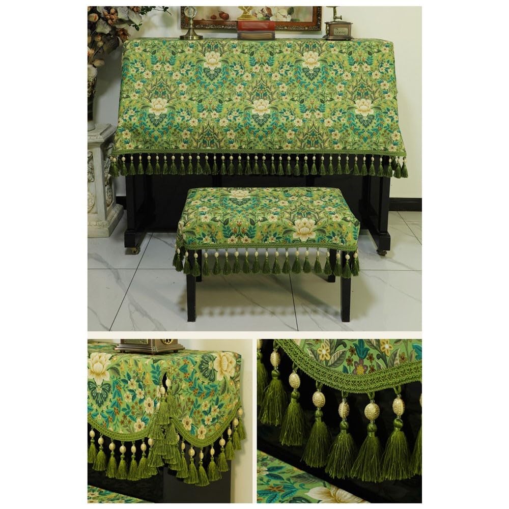 Pokrowiec na pianino, odporny na kurz, zdobiony, pogrubiony(Single Bench Cover)
