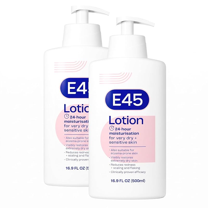 Loção hidratante E45, 500 mL — Pacote com 2
