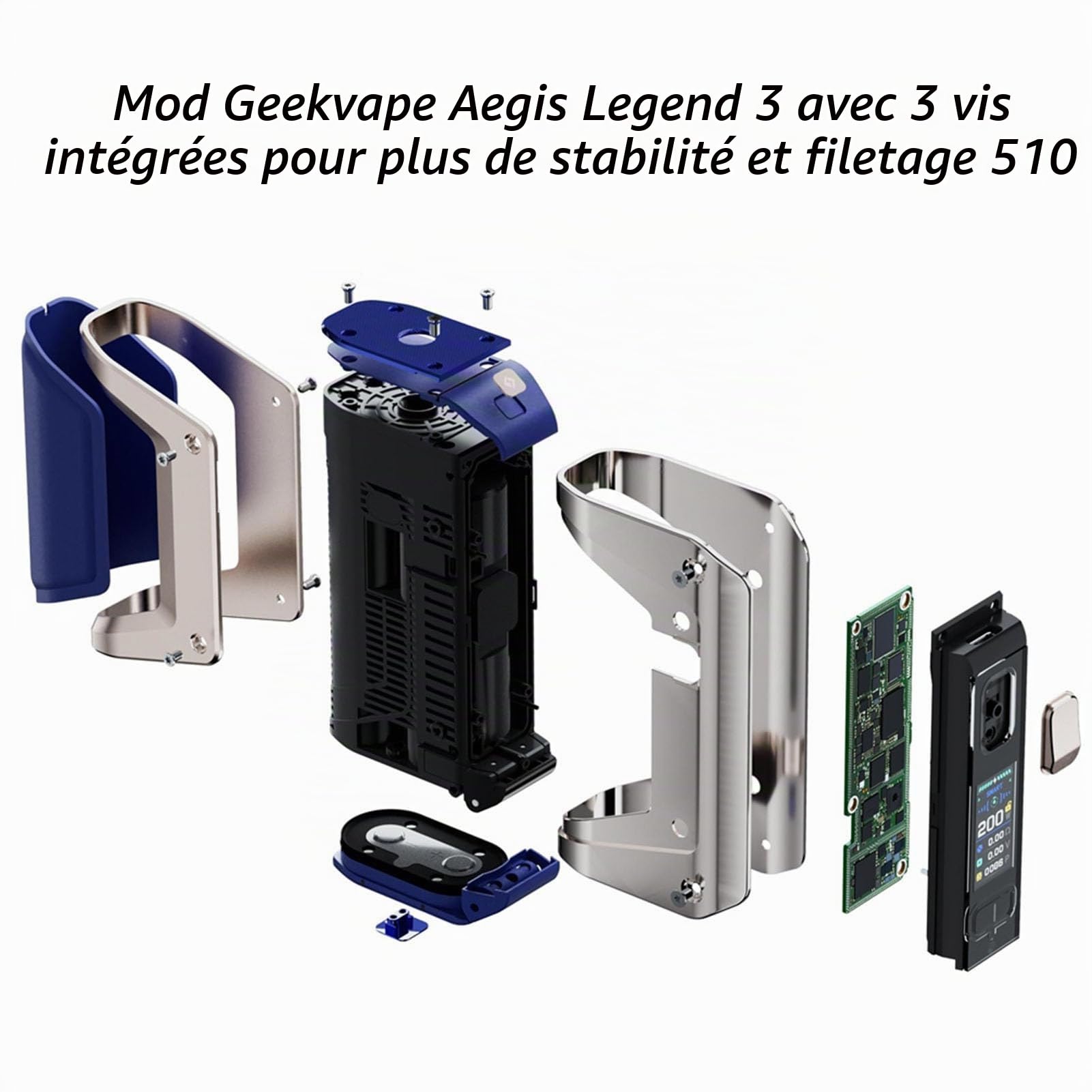 GEEKVAPE Aegis Legend 3 Mod | Geekvape Aegis Legend III 200W TC Box Mod Smart Lock Design 510 Thread Support Z Sub Ohm Tank/Z Nano 2 Tank/Z Fli Tank